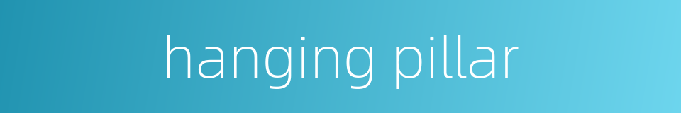 hanging pillar的同义词