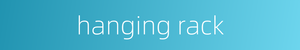 hanging rack的同义词