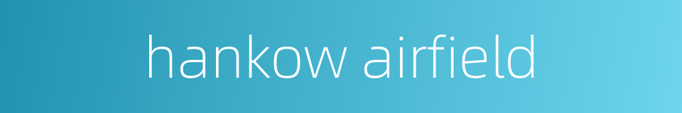 hankow airfield的同义词