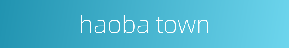 haoba town的同义词