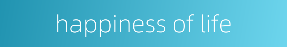 happiness of life的同义词