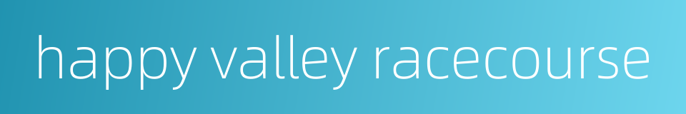 happy valley racecourse的同义词