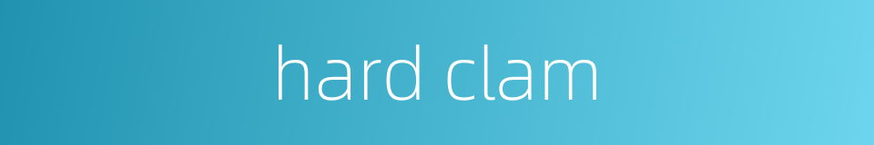 hard clam的同义词