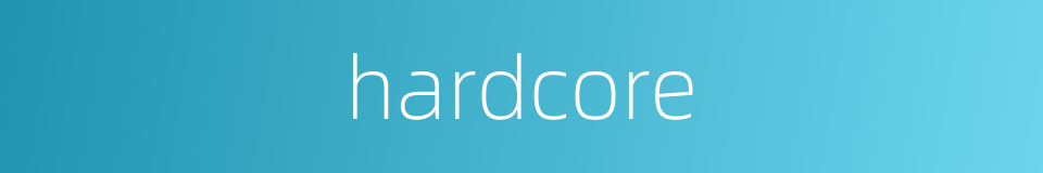 hardcore的同义词