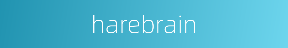 harebrain的同义词