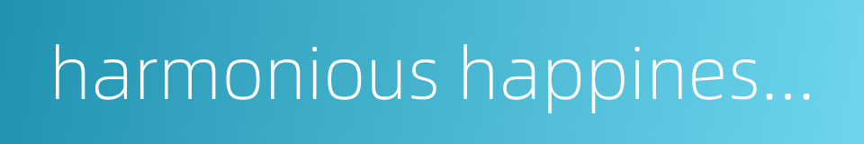 harmonious happiness between husband and wife的同义词