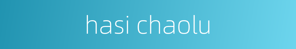 hasi chaolu的同义词