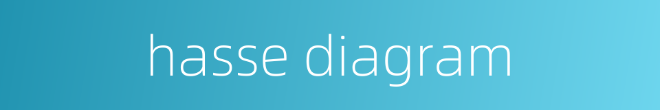 hasse diagram的同义词