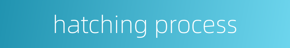 hatching process的同义词