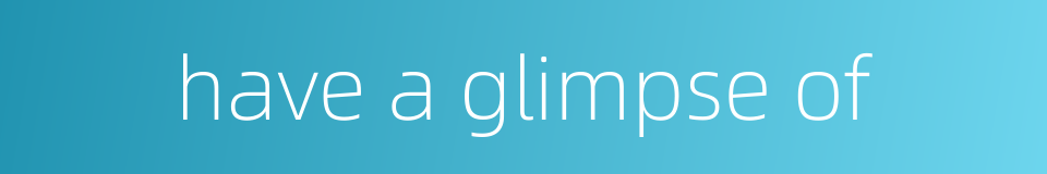 have a glimpse of的同义词