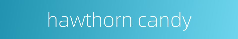 hawthorn candy的同义词