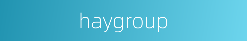 haygroup的同义词