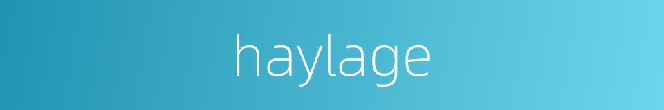 haylage的同义词
