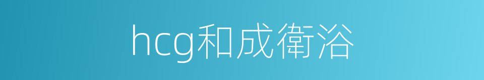 hcg和成衛浴的同義詞