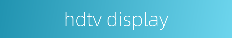 hdtv display的同义词