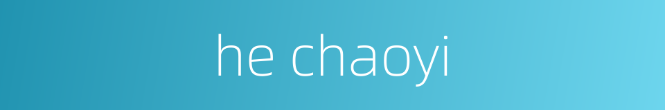 he chaoyi的同义词