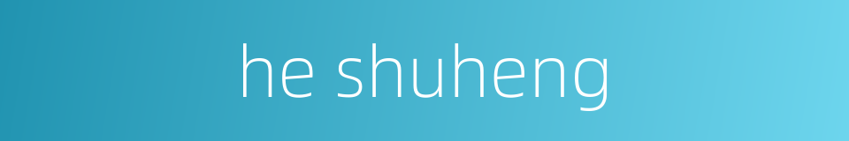 he shuheng的同义词