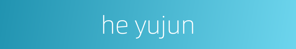 he yujun的同义词