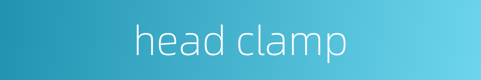 head clamp的同义词