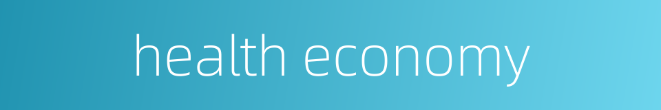 health economy的同义词