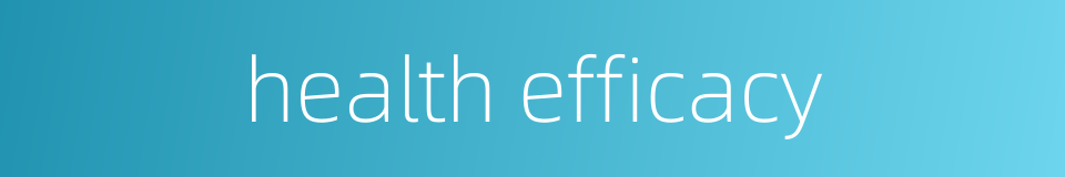 health efficacy的同义词