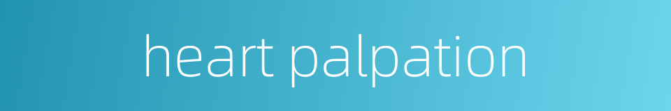 heart palpation的同义词