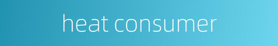 heat consumer的同义词