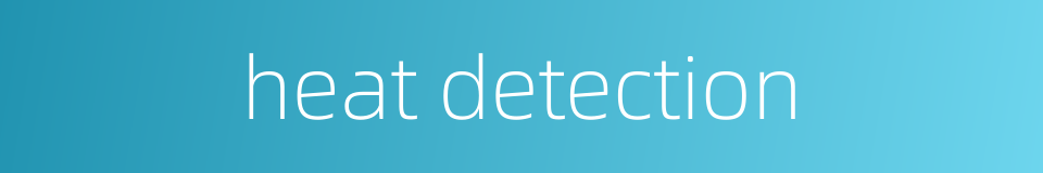 heat detection的同义词