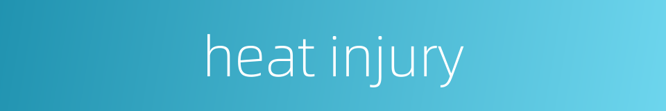 heat injury的同义词