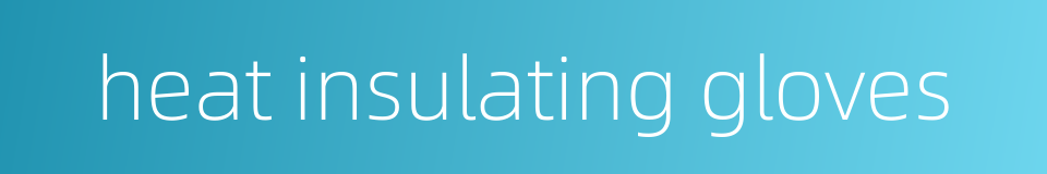 heat insulating gloves的同义词