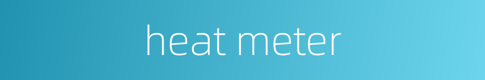 heat meter的同义词