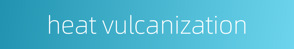 heat vulcanization的同义词