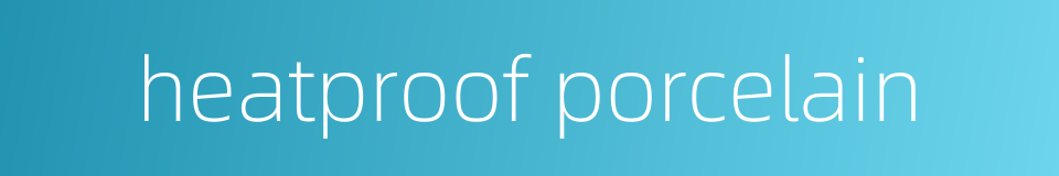 heatproof porcelain的同义词