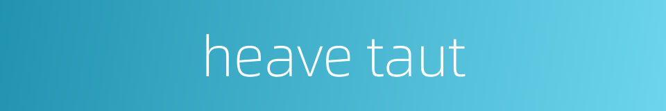 heave taut的同义词