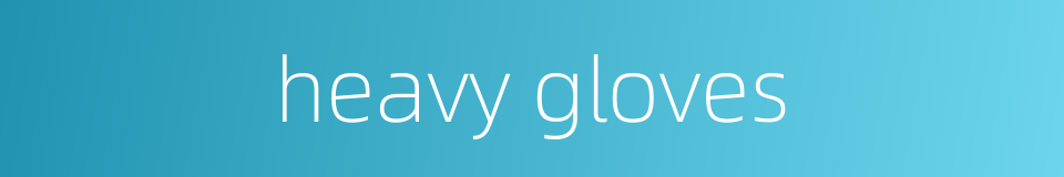 heavy gloves的同义词