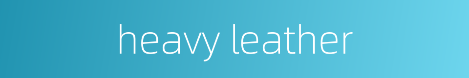 heavy leather的同义词