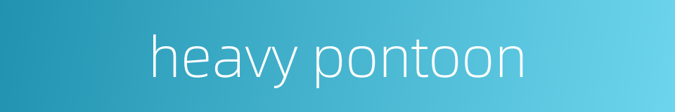 heavy pontoon的同义词
