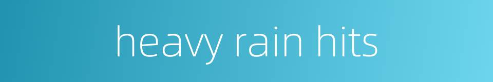 heavy rain hits的同义词