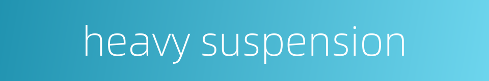 heavy suspension的同义词