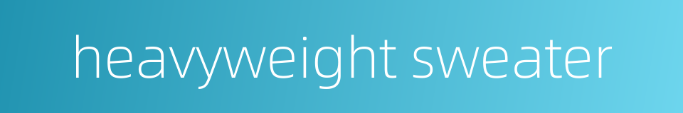 heavyweight sweater的同义词