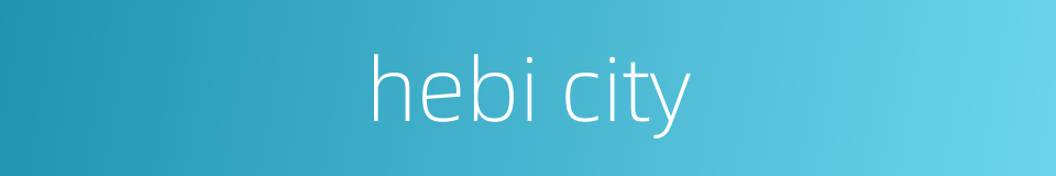 hebi city的同义词