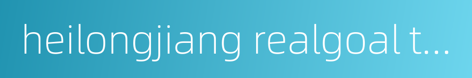 heilongjiang realgoal technology co ltd的同义词