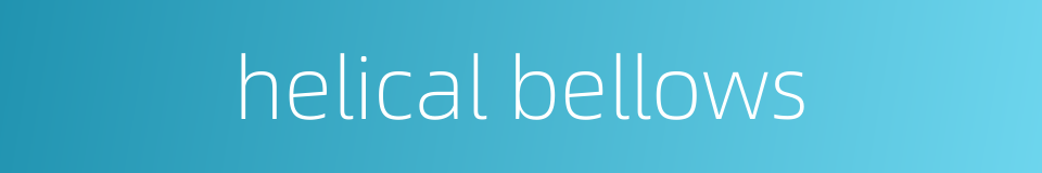 helical bellows的同义词
