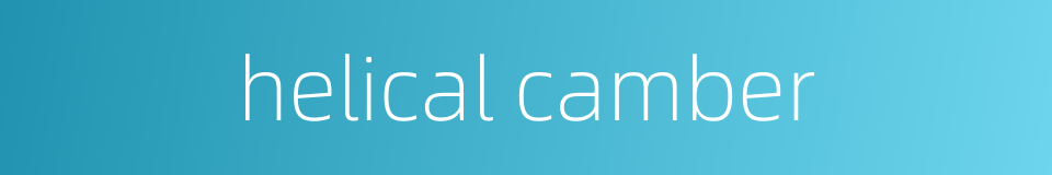 helical camber的同义词