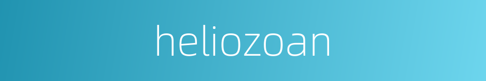 heliozoan的同义词