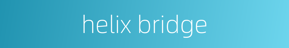 helix bridge的同义词