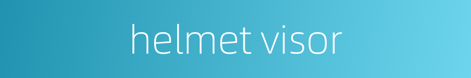 helmet visor的同义词