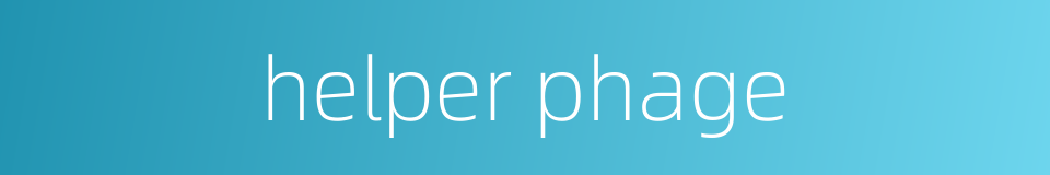 helper phage的同义词