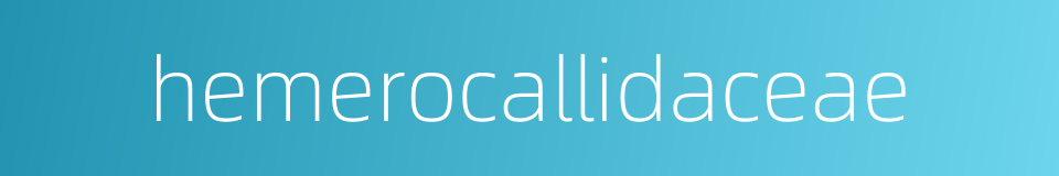 hemerocallidaceae的同义词