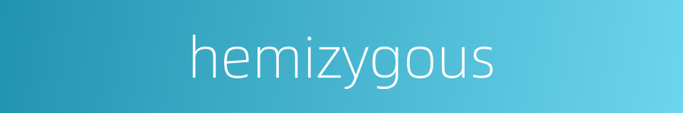 hemizygous的同义词